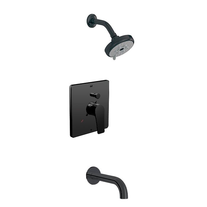 ALT Via Dante Pressure Balance Tub/Shower System 91746 in Electro Black