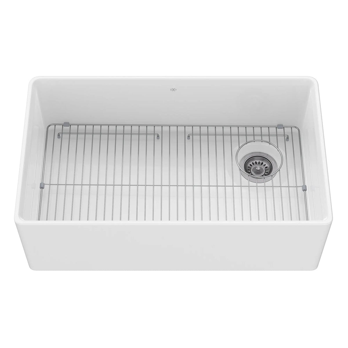 DXV Etre 33 in. Apron Kitchen Sink with Offset Drain in Canvas White (D21180SB3320.415) - view 5