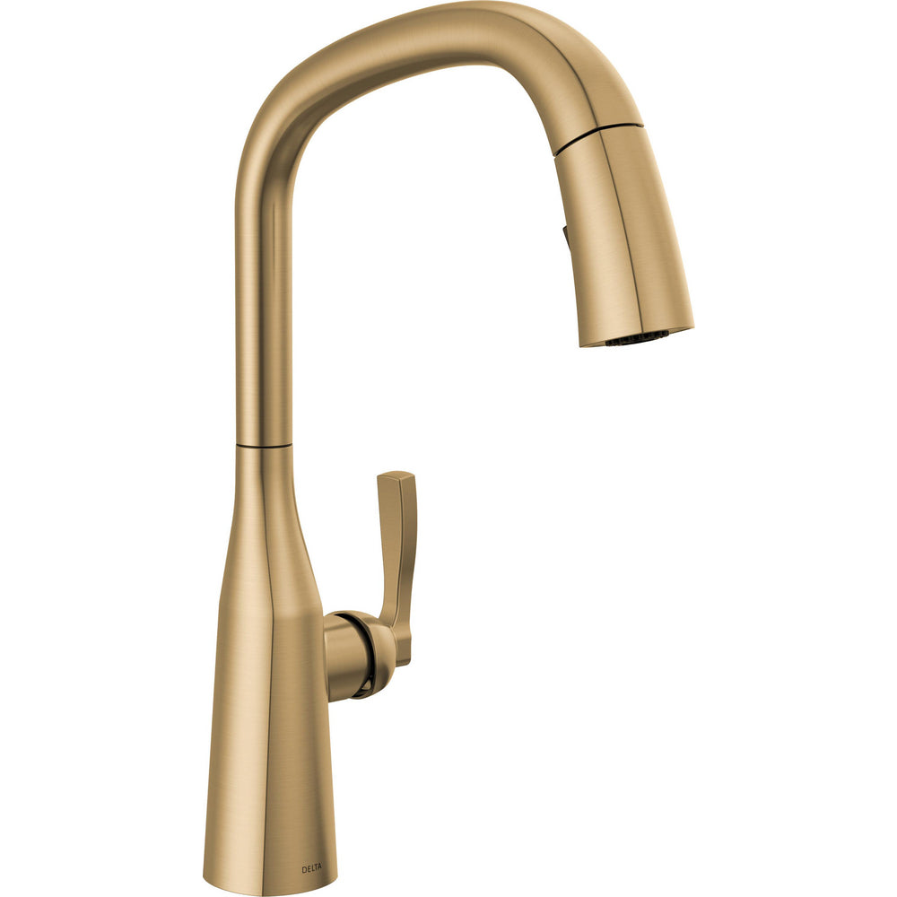 Delta Stryke Single Handle Pull Down Kitchen Faucet - Champagne Bronze