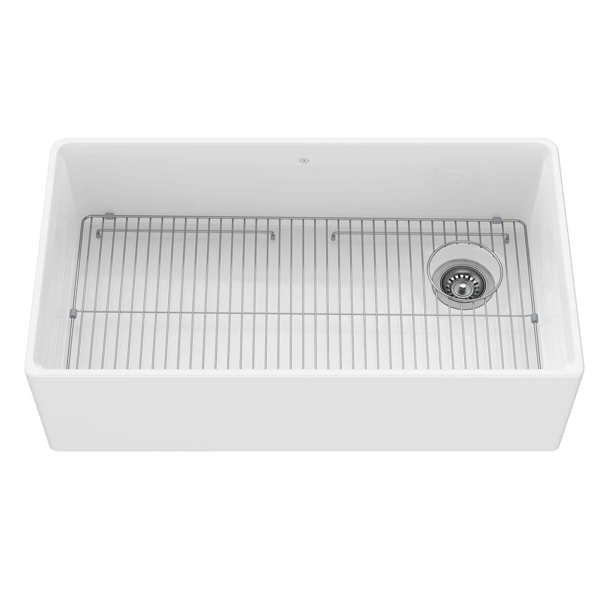 DXV Etre 36 in. Apron Kitchen Sink with Offset Drain in Canvas White (D21180SB3620.415) - view 5