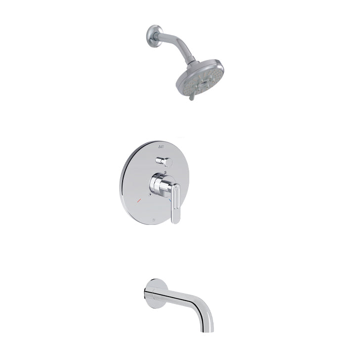 ALT 1840 Pressure Balance Tub/Shower System 91816 in Polished Chrome