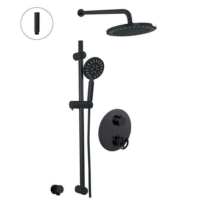 ALT 1840 Thermostatic Shower System – 2 Functions 91882 in Electro Black