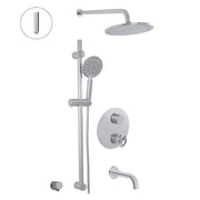 ALT 1840 Thermostatic Shower System – 3 Functions 91893 in Polished Chrome