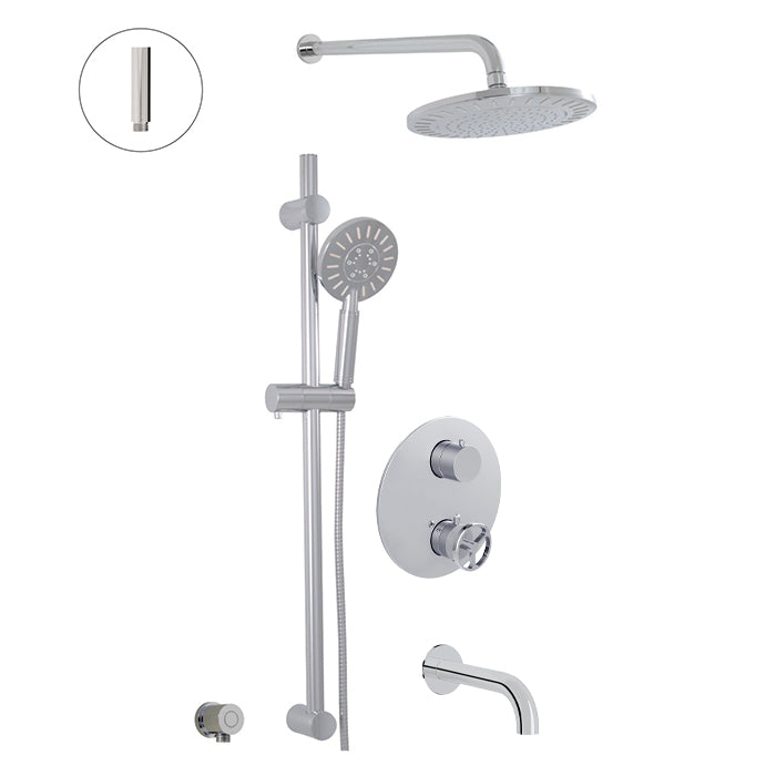 ALT 1840 Thermostatic Shower System – 3 Functions 91893 in Polished Chrome