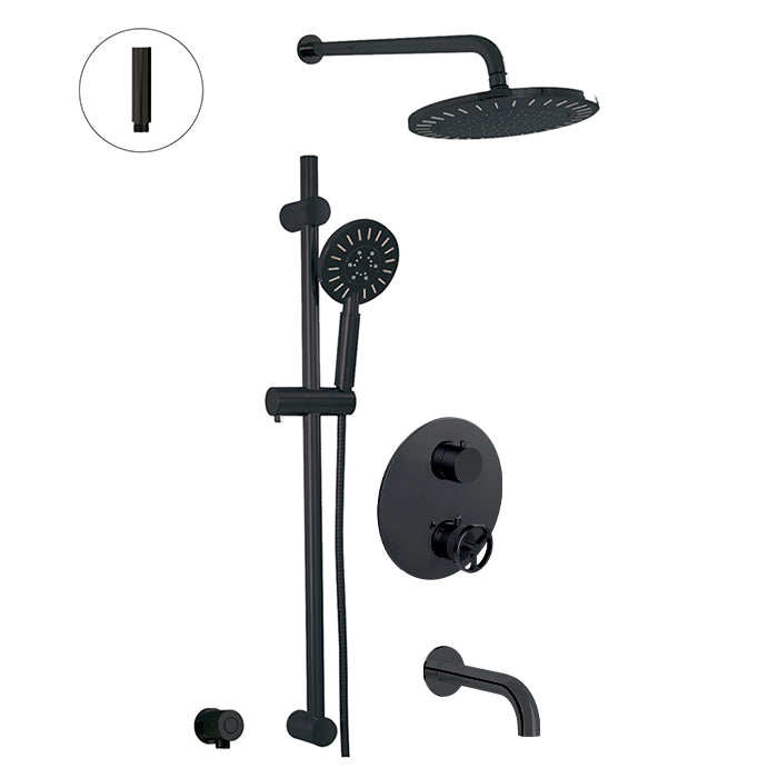 ALT 1840 Thermostatic Shower System – 3 Functions 91893 in Electro Black