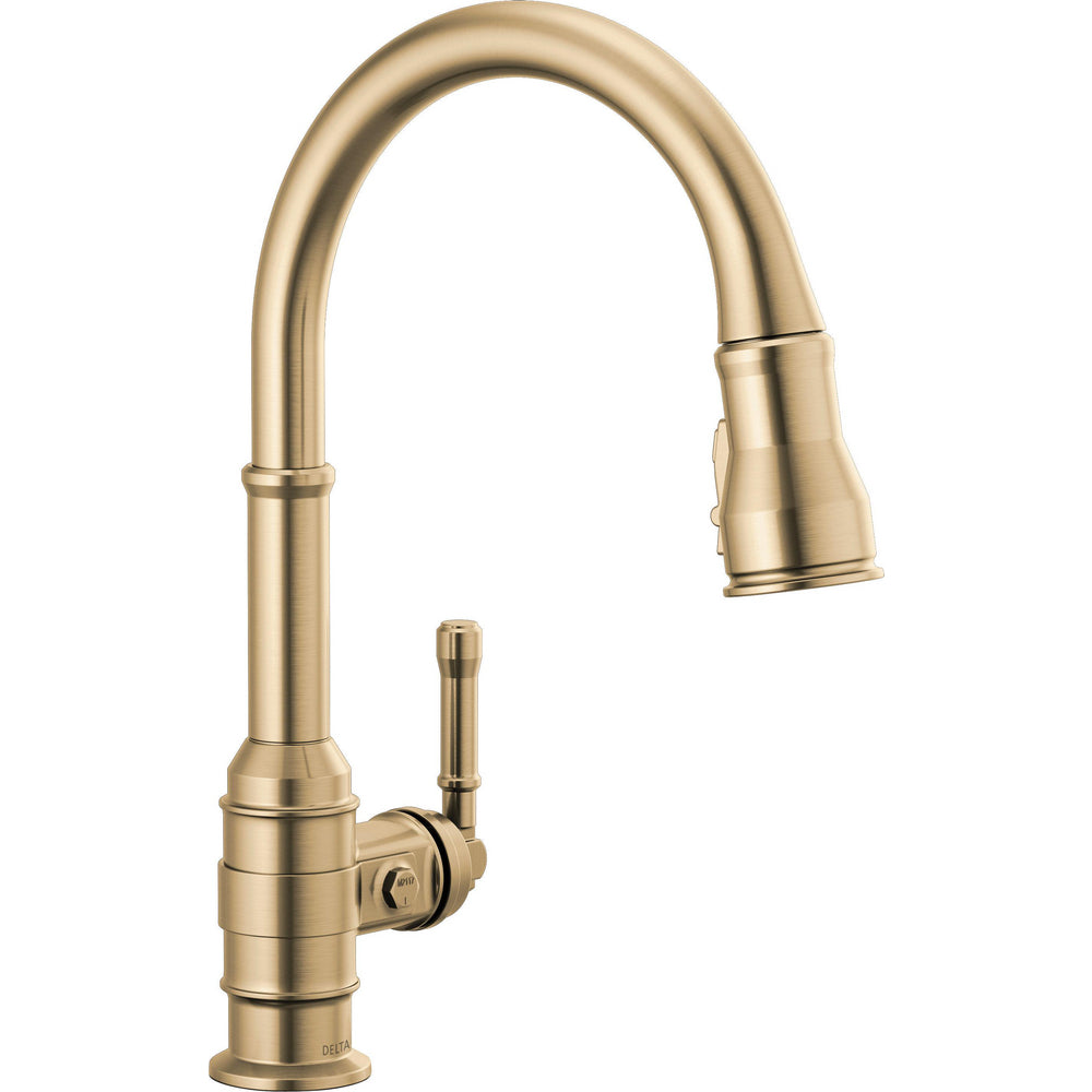 Delta Broderick Pull-Down Kitchen With Shieldspray 1L - Champagne Bronze