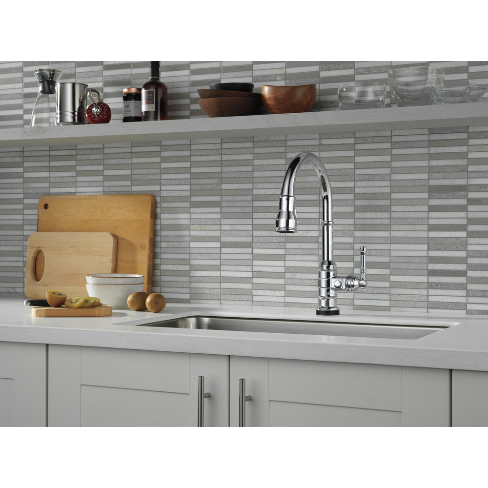 Delta Broderick Touch2O Pull-Down Kitchen With Shieldspray - Chrome