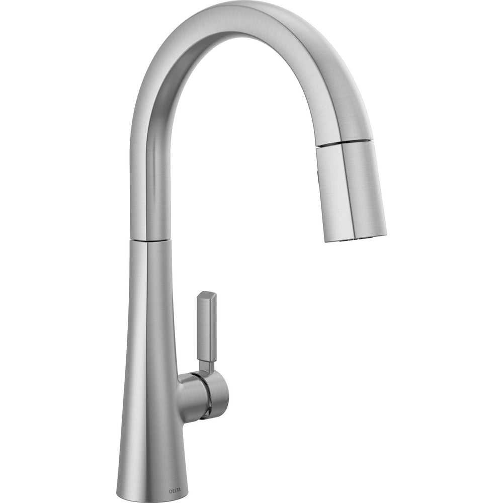 Delta Monrovia Single Handle Pull-Down Faucet In Lumicoat - Arctic Stainless