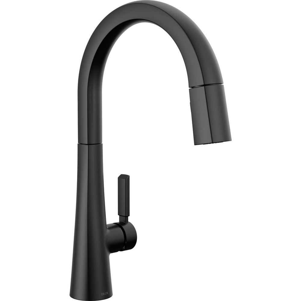 Delta Monrovia Single Handle Pull-Down Faucet In Lumicoat - Matte Black