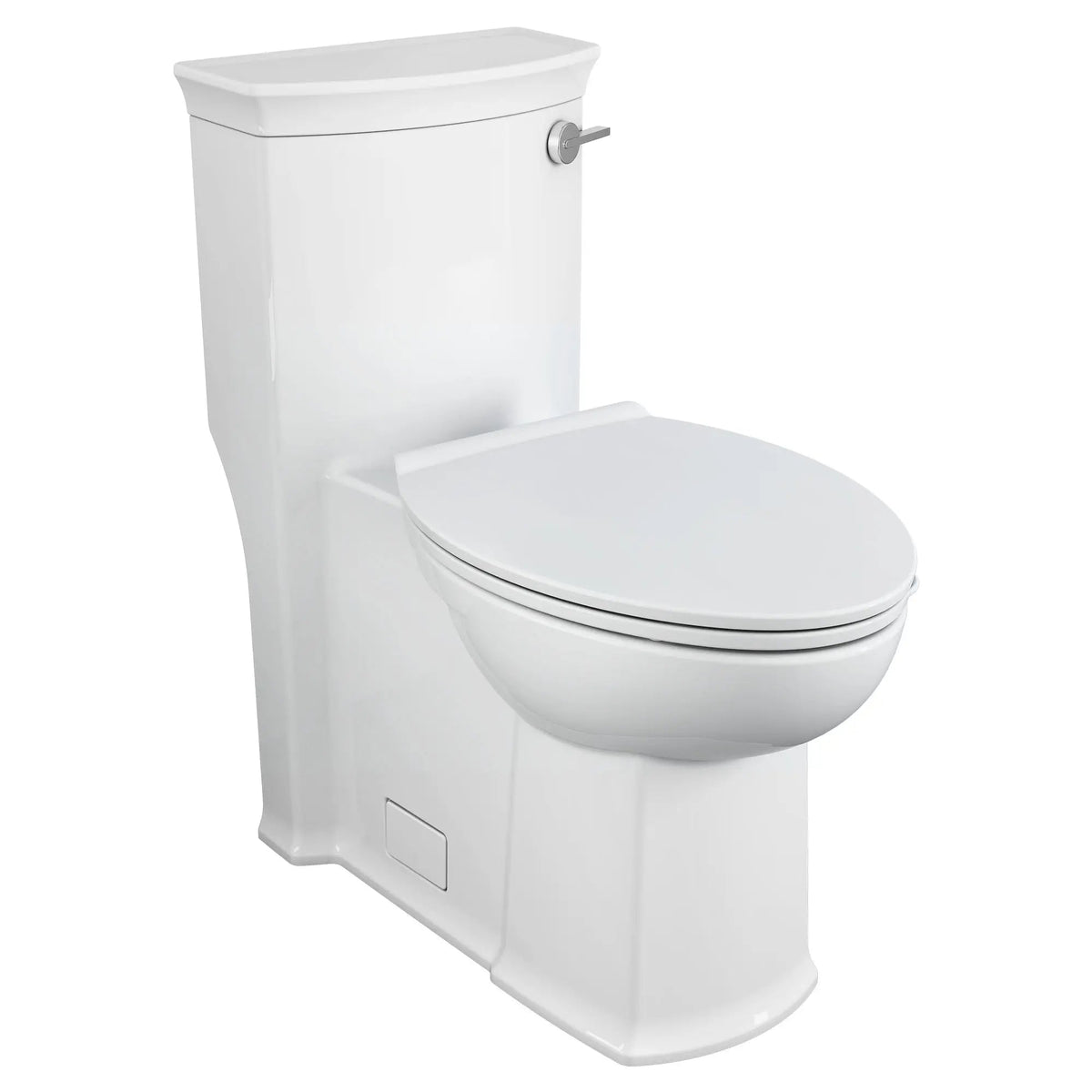 DXV Wyatt One-Piece Chair Height Right-Hand Trip Lever Elongated Toilet with Seat in Canvas White (D22005C102.415)