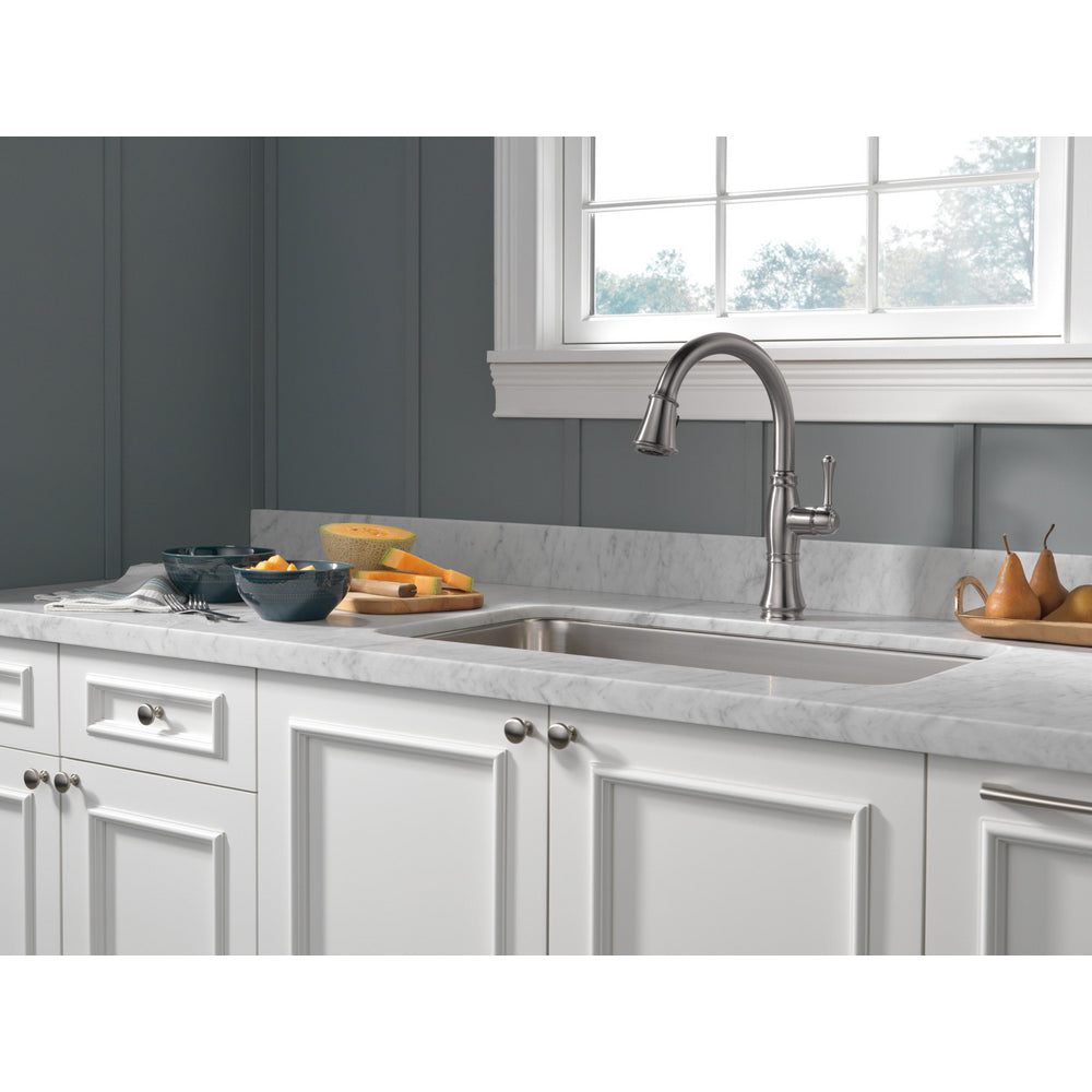 Delta Cassidy Pull-Down Kitchen With Shieldspray 1L - Arctic Stainless
