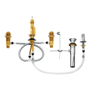 Moen M-Pact Bidet Valve 8" - 16" Center 1/2" IPS Connection 9265 in Chrome (9265)