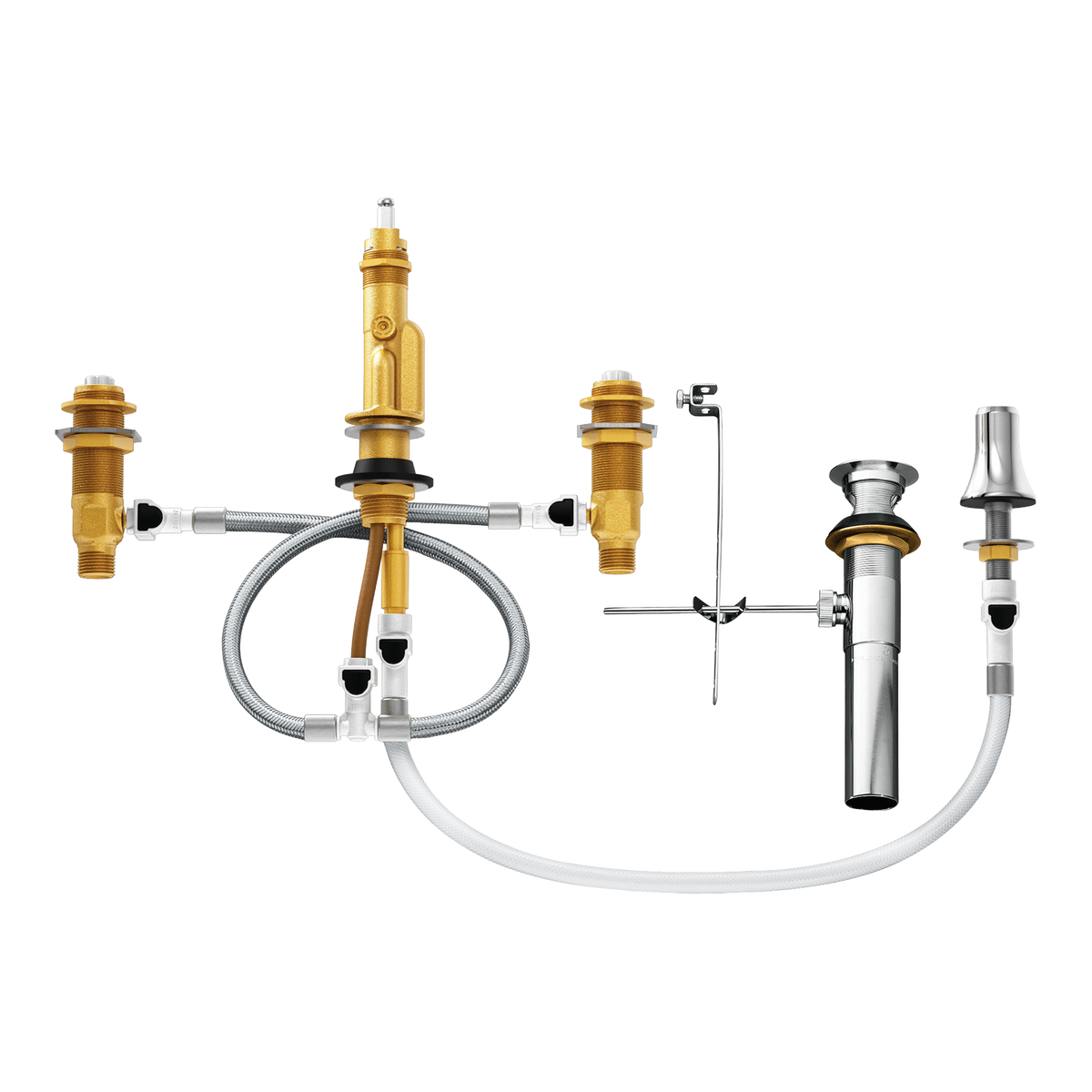 Moen M-Pact Bidet Valve 8" - 16" Center 1/2" IPS Connection 9265 in Chrome (9265)