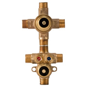 DXV 2-Handle Thermostatic Rough Valve with 3-Way Diverter Non-Shared Functions in Unfinished (D35005523.191)