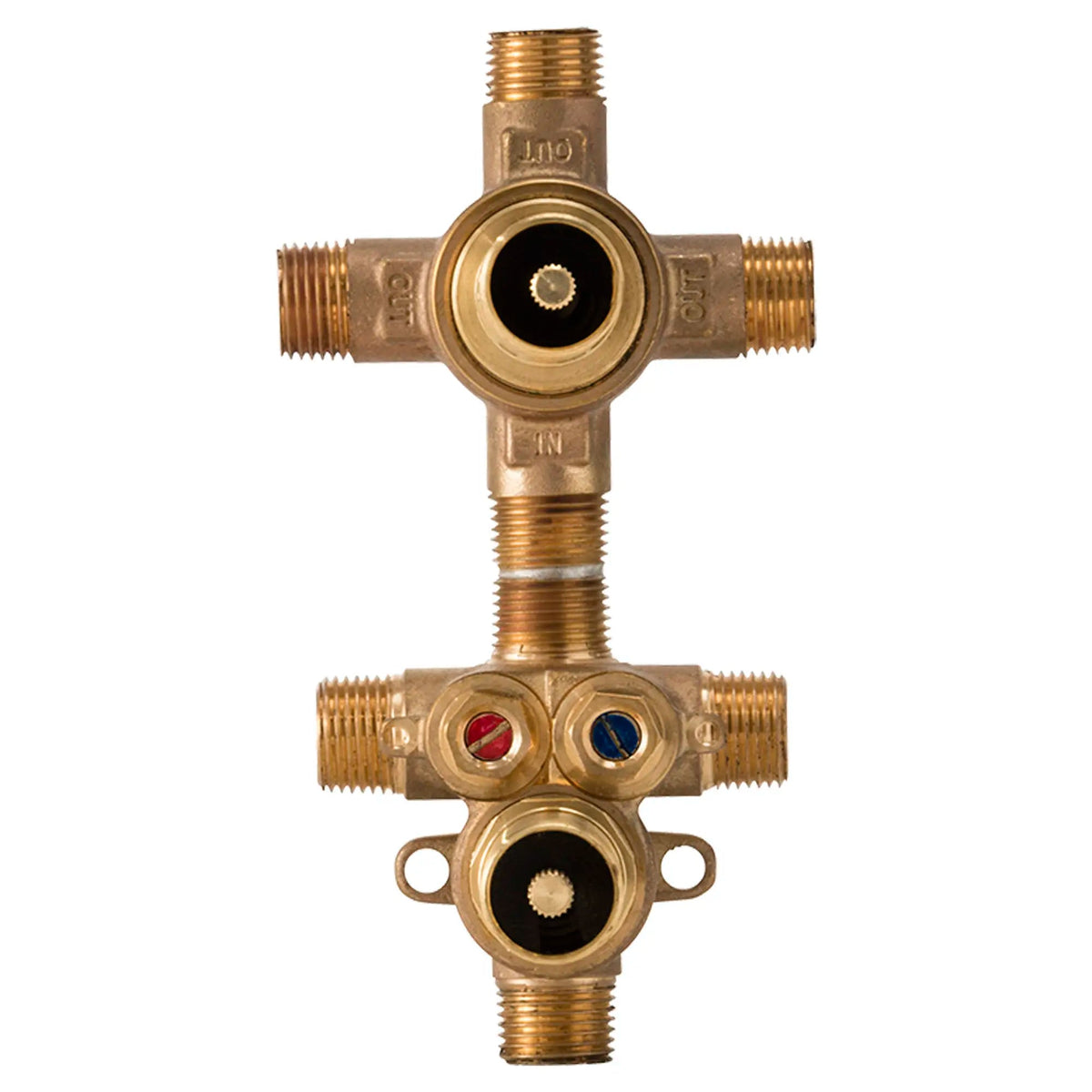 DXV 2-Handle Thermostatic Rough Valve with 3-Way Diverter Non-Shared Functions in Unfinished (D35005523.191)