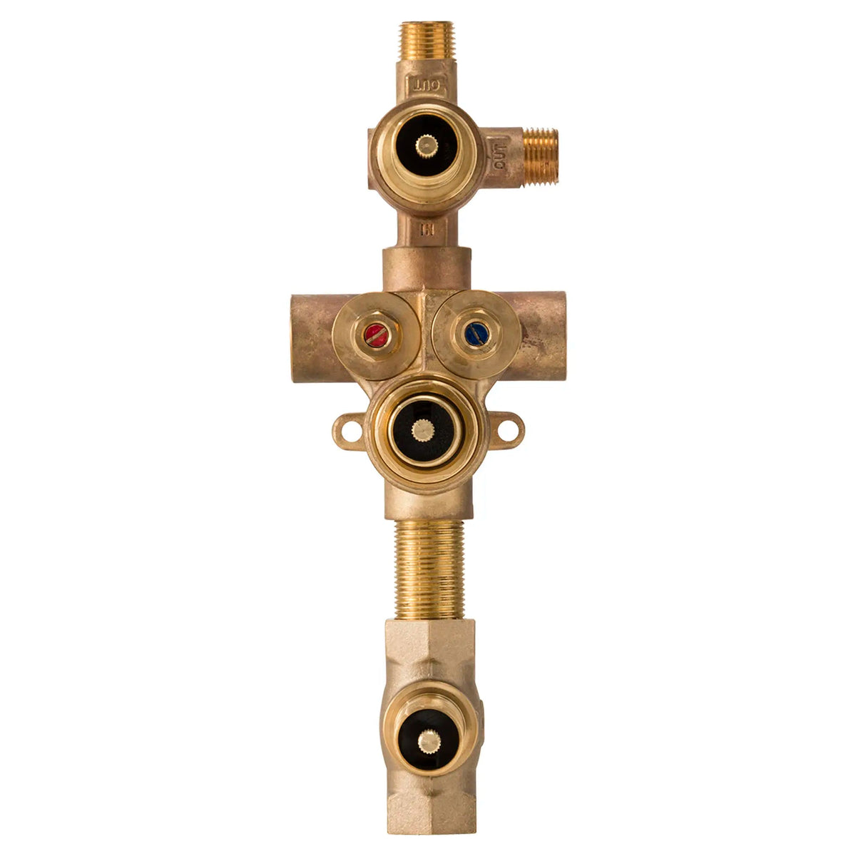 DXV 3-Handle Thermostatic Rough Valve with 2-Way Diverter Non-Shared Functions in Unfinished (D35005533.191)