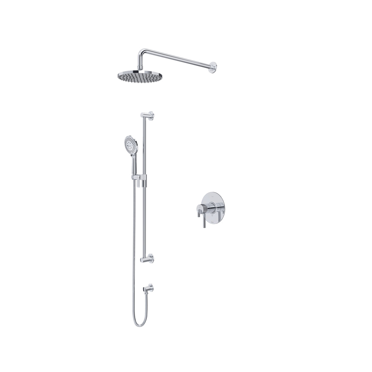 Riobel Authentica Thermostatic & Pressure Balance Shower Trim Kit with Rain Head & Hand Shower - Chrome (TKIT323AUC-CW)