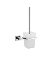 Kube Bath Aqua Piazza by KubeBath Frosted Glass Toilet Brush - Chrome (93610)