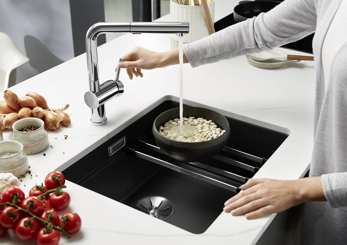Blanco Precis Large Bowl Floating Sink Grid (Precis 21, 24, 27, Precis Cascade, U2, 1¾) installed