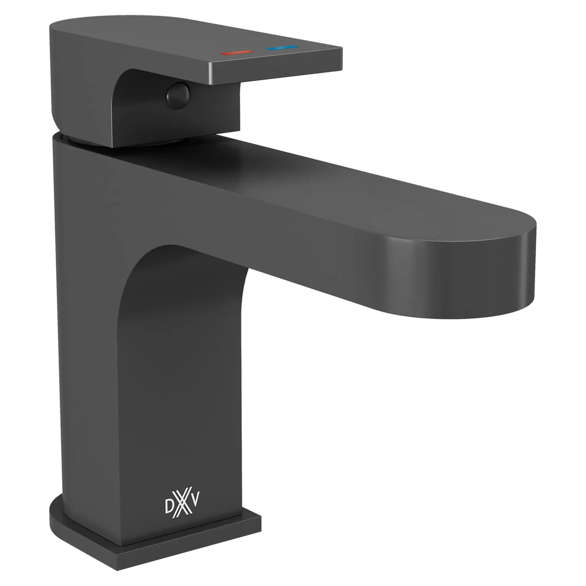 DXV Equility Single Handle Bathroom Faucet with Indicator Markings and Lever Handle in Matte Black (D35109100RB.243)