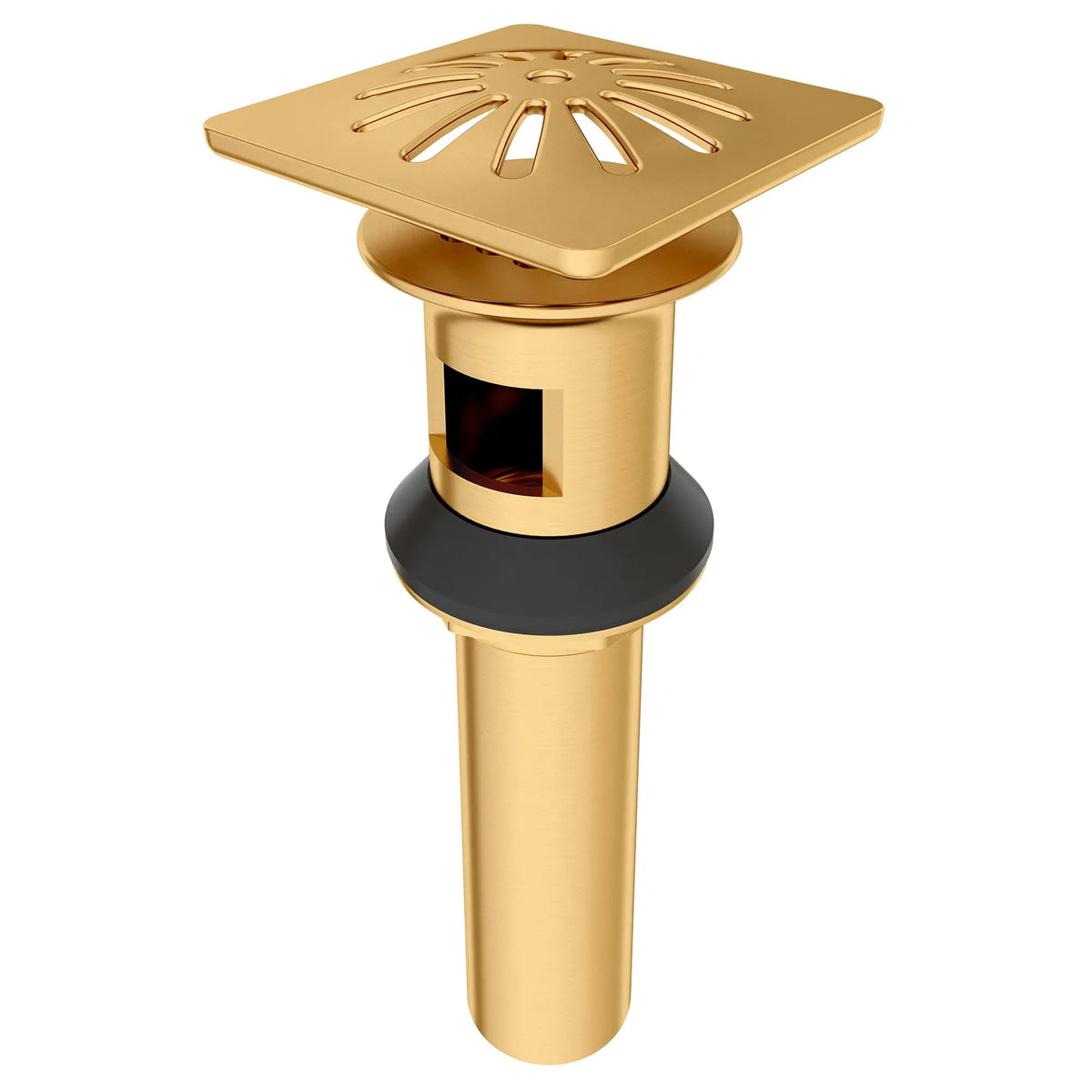 DXV Oak Hill Grid Drain with Decorative Cover in Satin Brass (D35155040.427) - view 2