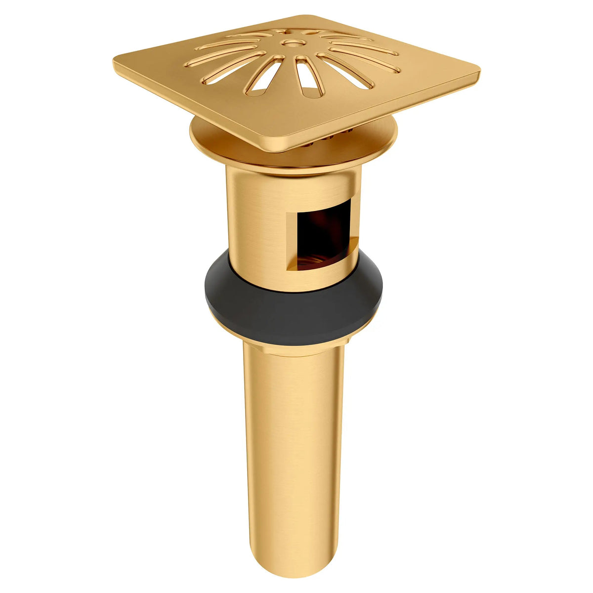 DXV Oak Hill Grid Drain with Decorative Cover in Satin Brass (D35155040.427) - view 3