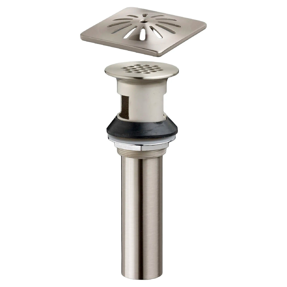DXV Oak Hill Grid Drain with Decorative Cover in Brushed Nickel (D35155040.144)