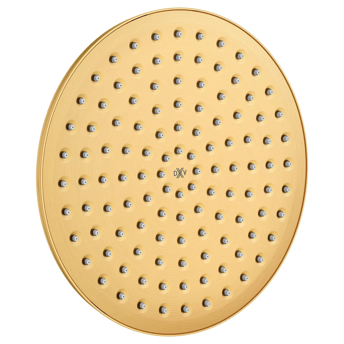 DXV Oak Hill Single Function 10 in. Round Rain Can Showerhead in Satin Brass (D35155110.427) - view 3