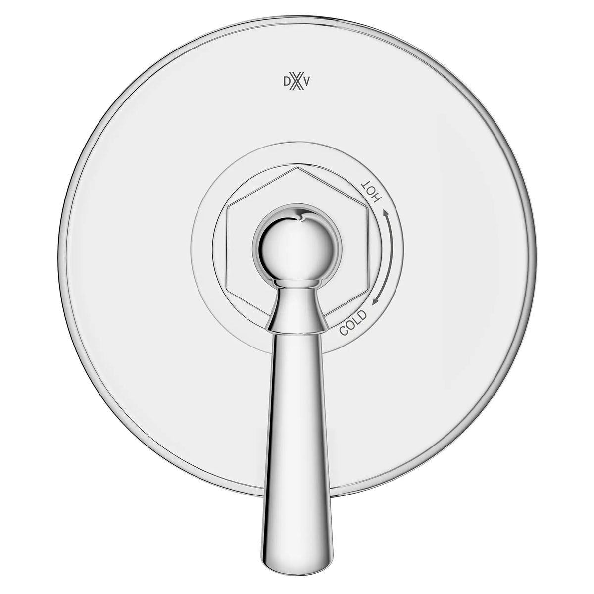 DXV Oak Hill Single Handle Pressure Balance Valve Trim Only with Lever Handle in Polished Chrome (D35155500.100)
