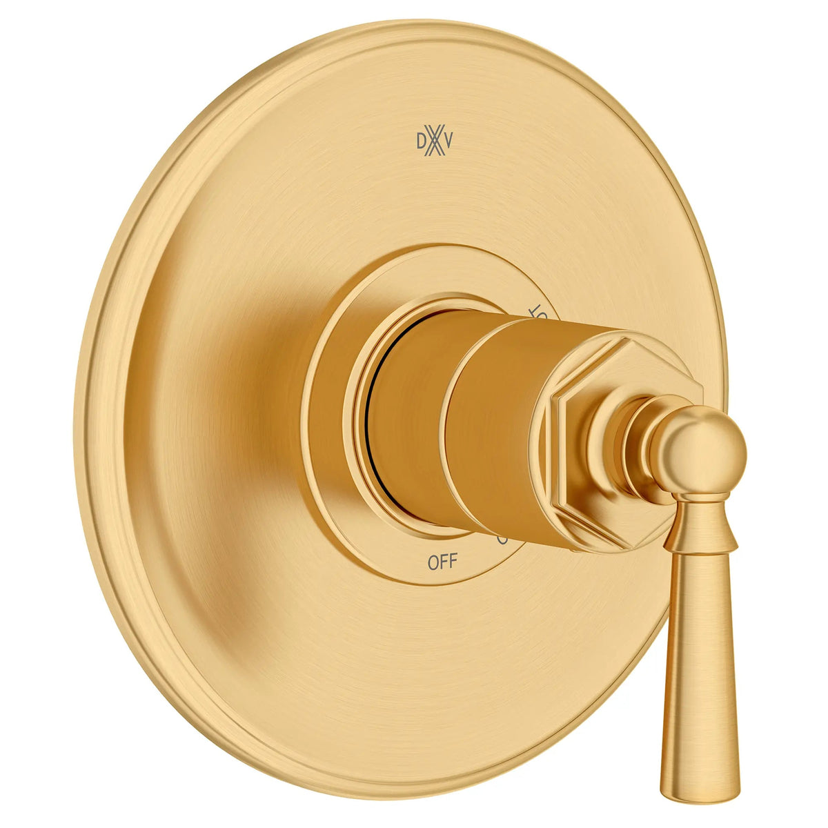 DXV Oak Hill Single Handle Pressure Balance Valve Trim Only with Lever Handle in Satin Brass (D35155500.427) - view 2