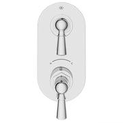 DXV Oak Hill 2-Handle Thermostatic Valve Trim Only with Lever Handles in Polished Chrome (D35155527.100)