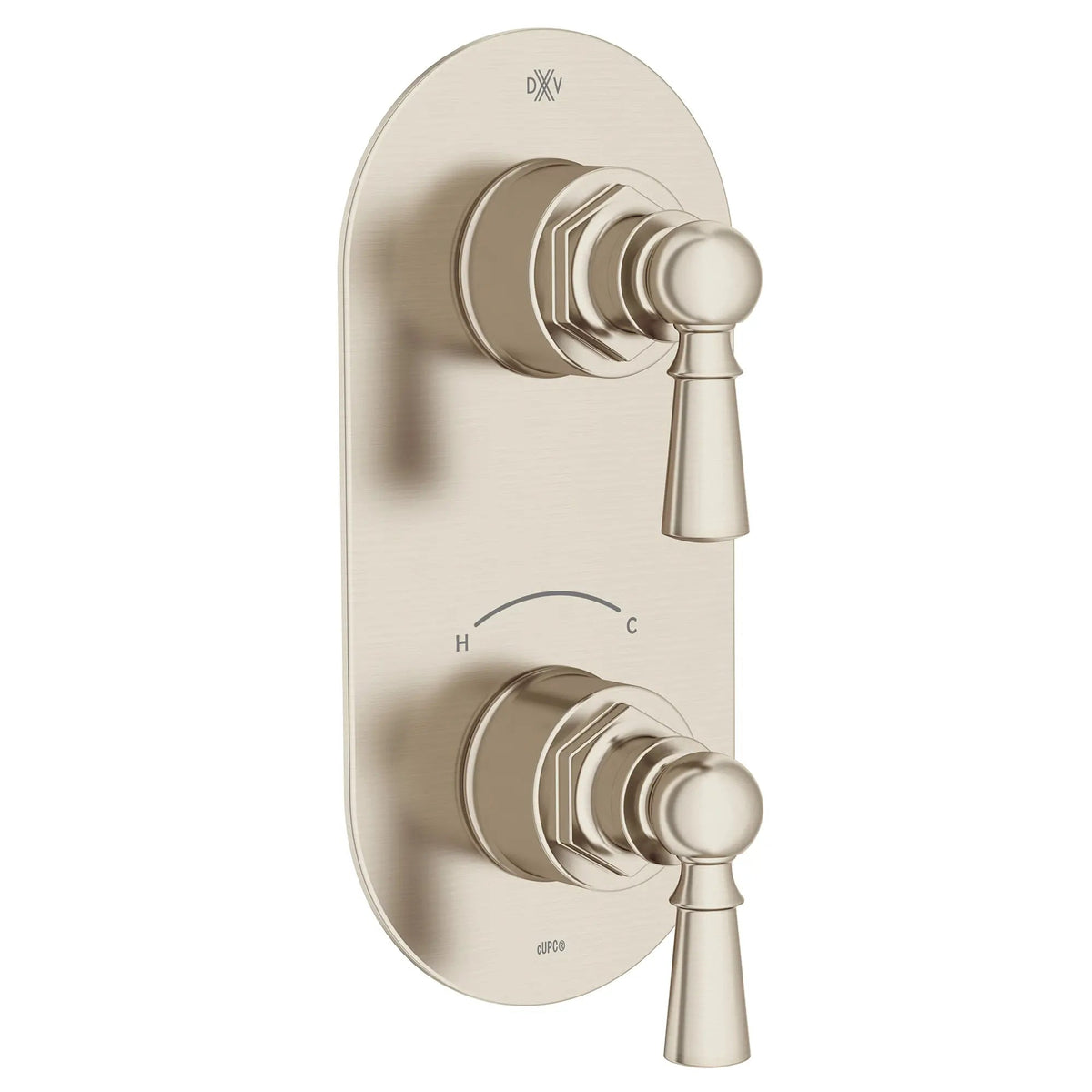 DXV Oak Hill 2-Handle Thermostatic Valve Trim Only with Lever Handles in Brushed Nickel (D35155527.144) - view 2