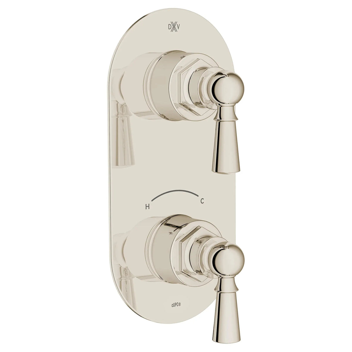 DXV Oak Hill 2-Handle Thermostatic Valve Trim Only with Lever Handles in Platinum Nickel (D35155527.150) - view 2