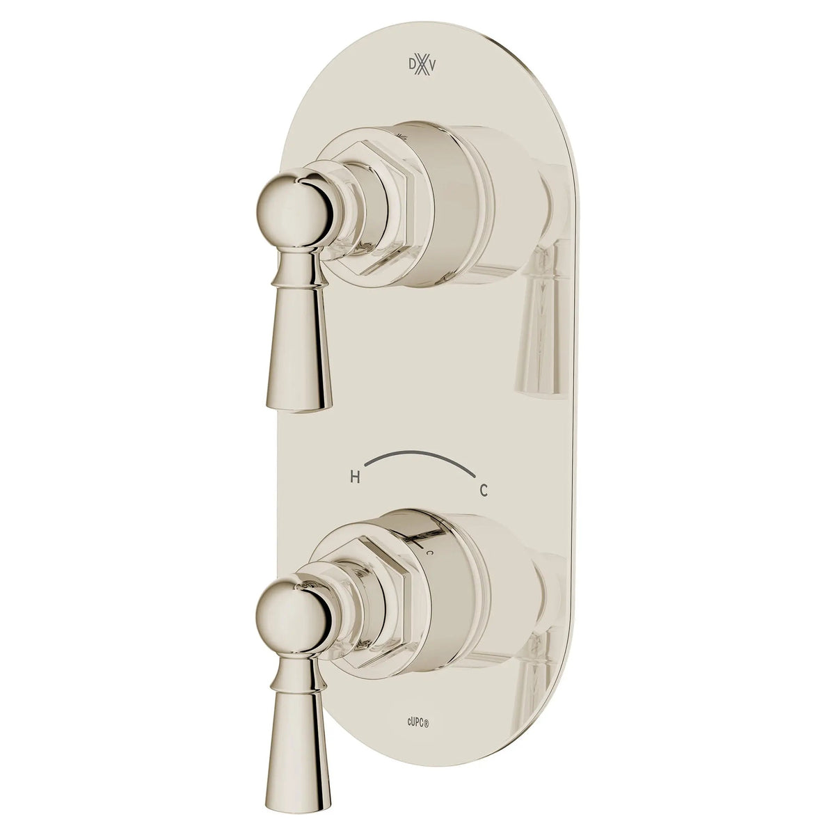 DXV Oak Hill 2-Handle Thermostatic Valve Trim Only with Lever Handles in Platinum Nickel (D35155527.150) - view 3
