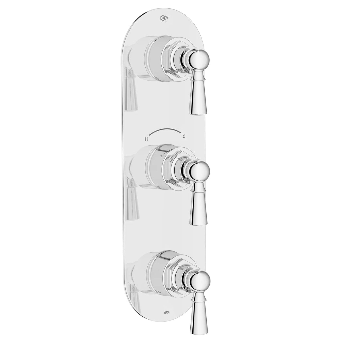 DXV Oak Hill 3-Handle Thermostatic Valve Trim Only with Lever Handles in Polished Chrome (D35155537.100) - view 2