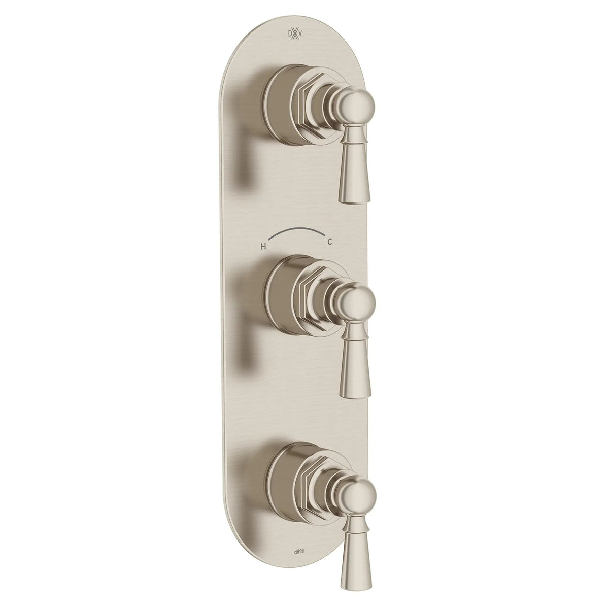 DXV Oak Hill 3-Handle Thermostatic Valve Trim Only with Lever Handles in Brushed Nickel (D35155537.144) - view 2