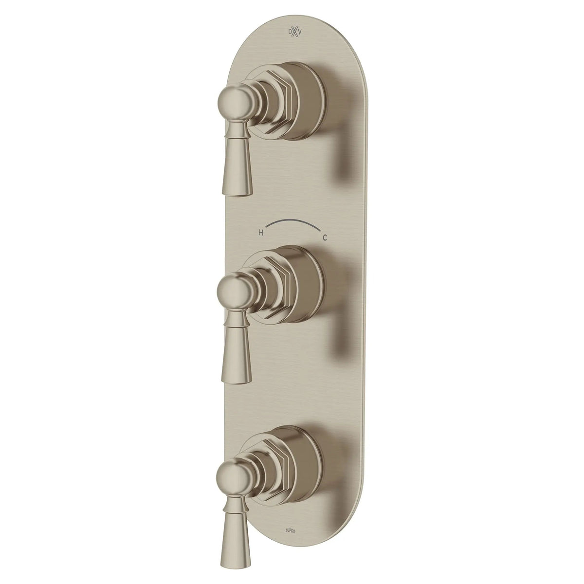 DXV Oak Hill 3-Handle Thermostatic Valve Trim Only with Lever Handles in Brushed Nickel (D35155537.144) - view 3