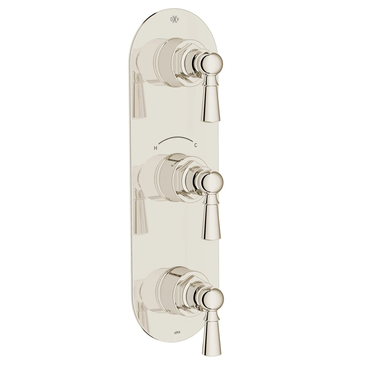 DXV Oak Hill 3-Handle Thermostatic Valve Trim Only with Lever Handles in Platinum Nickel (D35155537.150) - view 2
