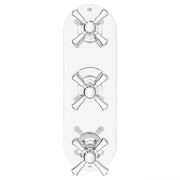 DXV Oak Hill 3-Handle Thermostatic Valve Trim Only with Cross Handles in Polished Chrome (D35155538.100)