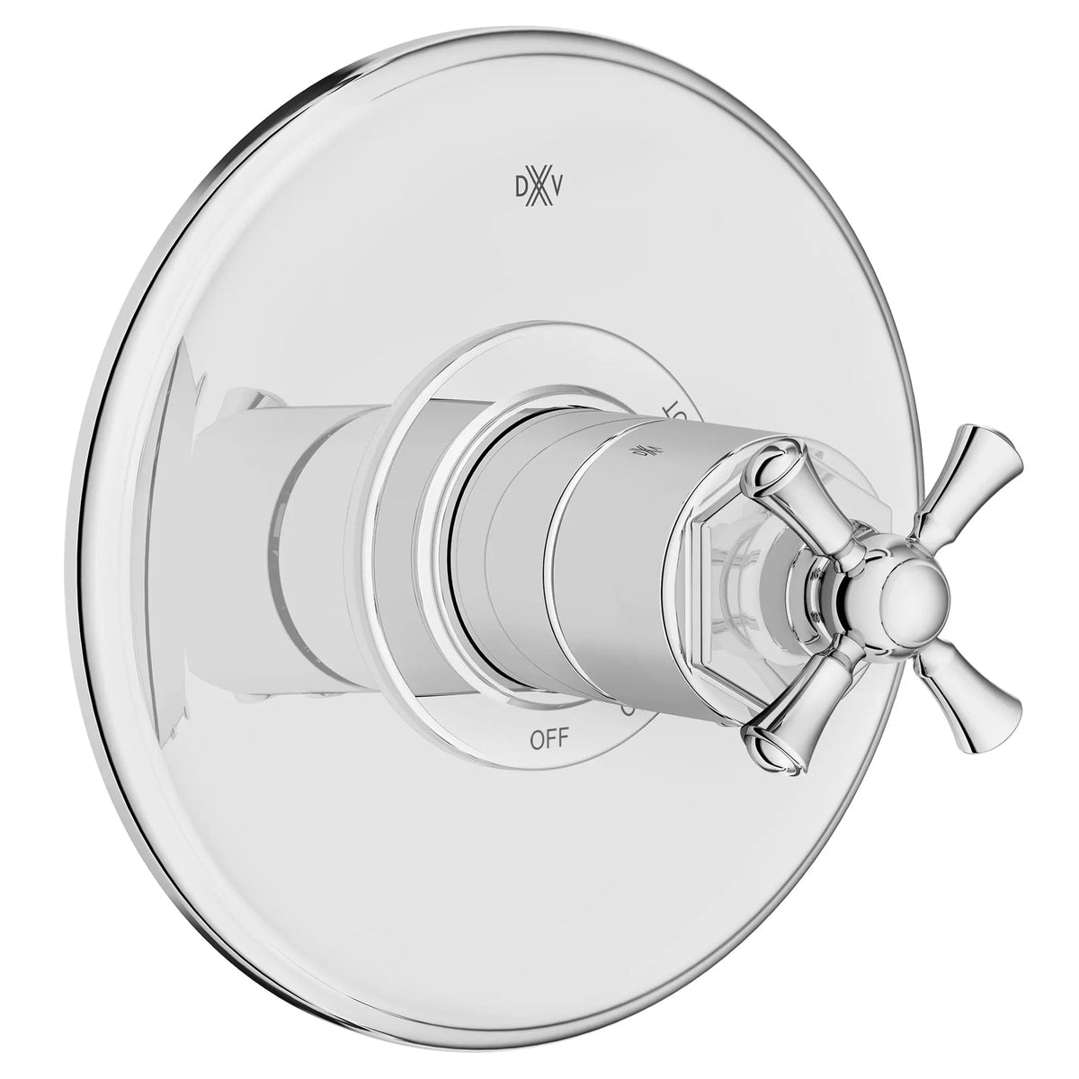 DXV Oak Hill Single Handle Pressure Balance Valve Trim Only with Cross Handle in Polished Chrome (D35155540.100) - view 2