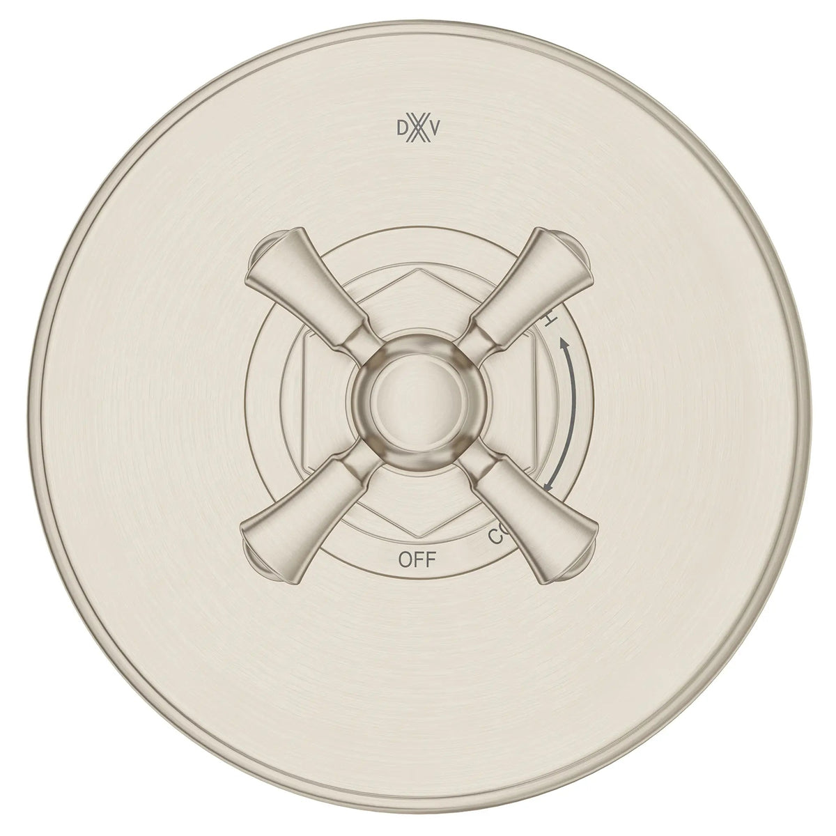 DXV Oak Hill Single Handle Pressure Balance Valve Trim Only with Cross Handle in Brushed Nickel (D35155540.144)