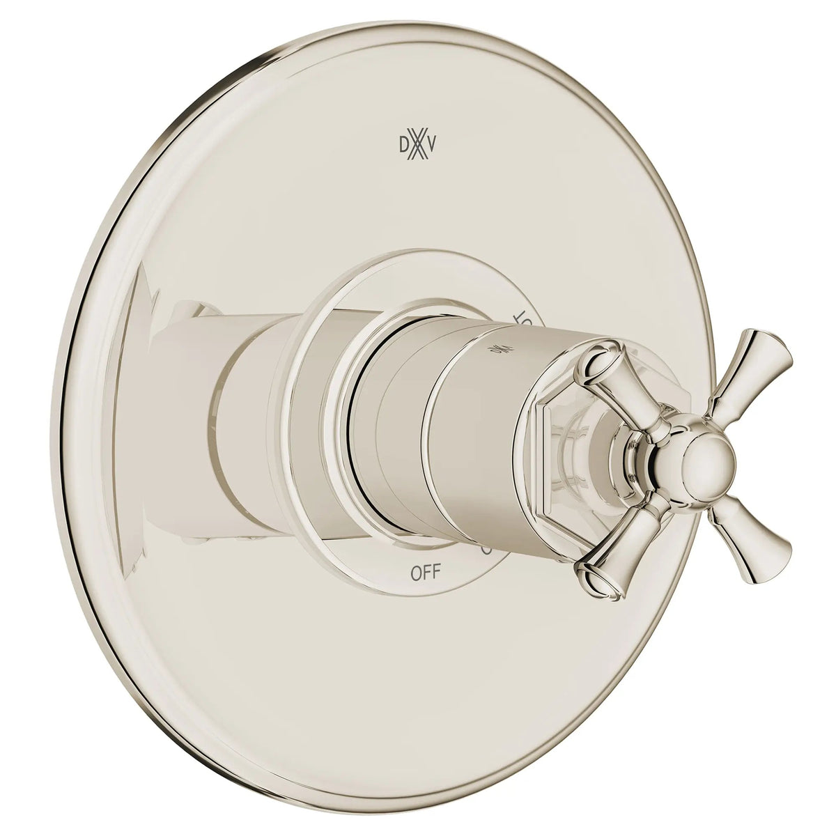DXV Oak Hill Single Handle Pressure Balance Valve Trim Only with Cross Handle in Platinum Nickel (D35155540.150) - view 2
