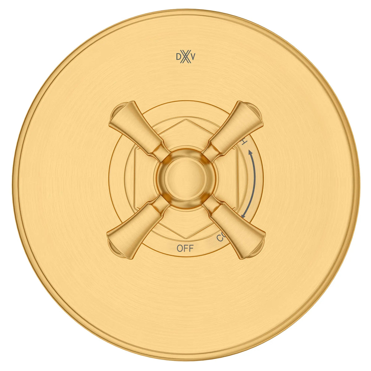 DXV Oak Hill Single Handle Pressure Balance Valve Trim Only with Cross Handle in Satin Brass (D35155540.427)