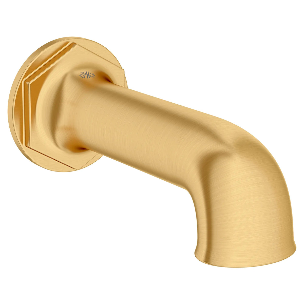 DXV Oak Hill Wall Mount Bathtub Spout in Satin Brass (D35155760.427) - view 3