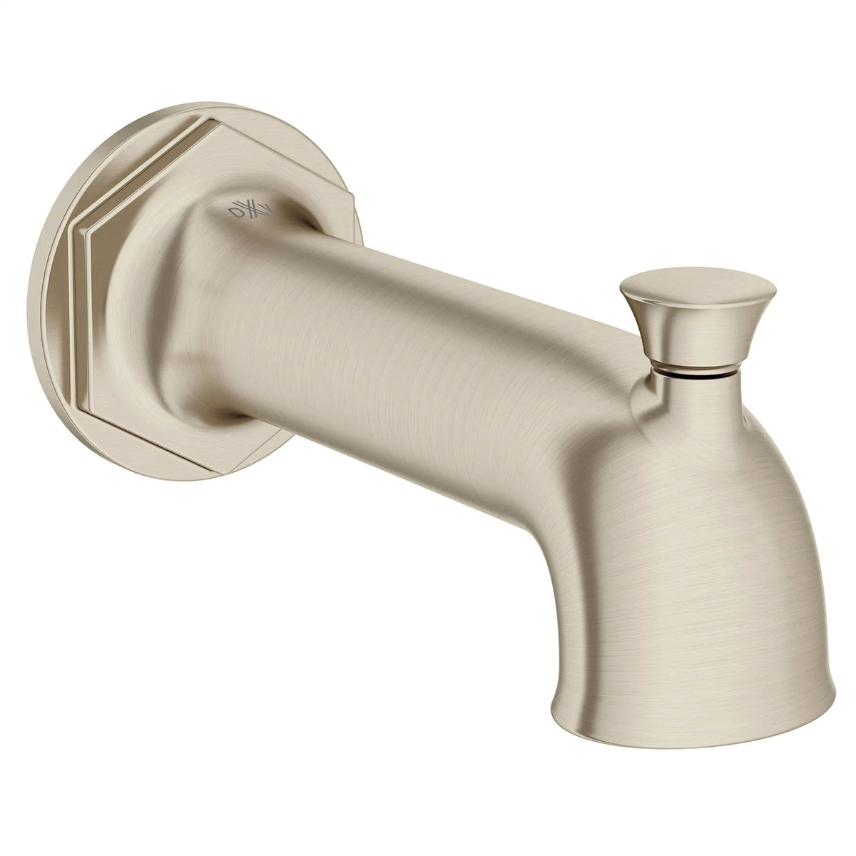 DXV Oak Hill Wall Mount Bathtub Spout with Diverter in Brushed Nickel (D35155761.144) - view 3