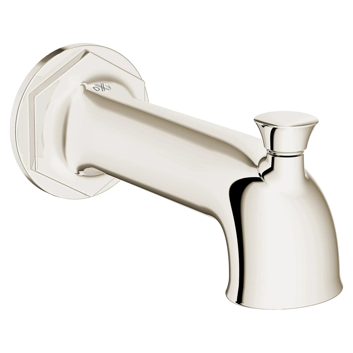 DXV Oak Hill Wall Mount Bathtub Spout with Diverter in Platinum Nickel (D35155761.150) - view 2