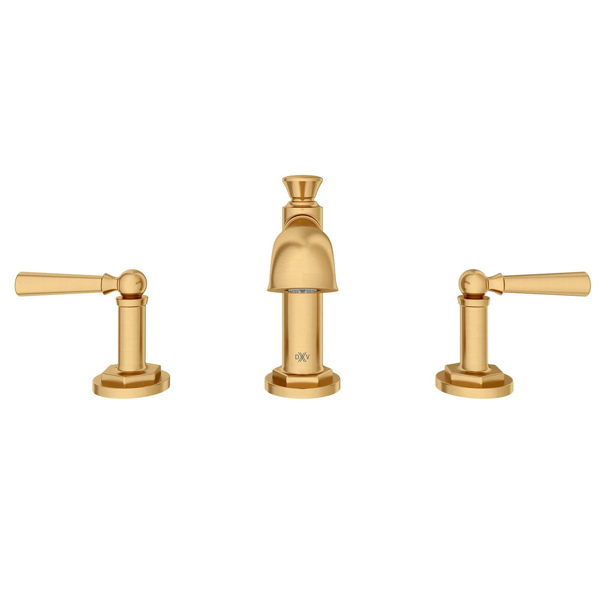 DXV Oak Hill High Spout Widespread With Lever Handles in Satin Brass (D35155800.427) - view 2