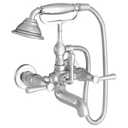 DXV Fitzgerald Wall Mount Bathtub Faucet with Hand Shower and Lever Handles in Polished Chrome (D35160980.100)