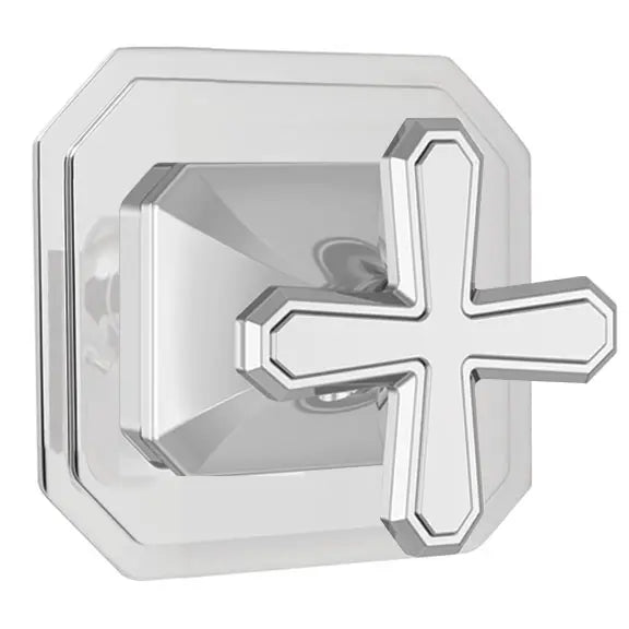 DXV Belshire 3/2 or 4/3 Diverter Valve Trim Only with Cross Handle in Polished Chrome (D35170434.100)
