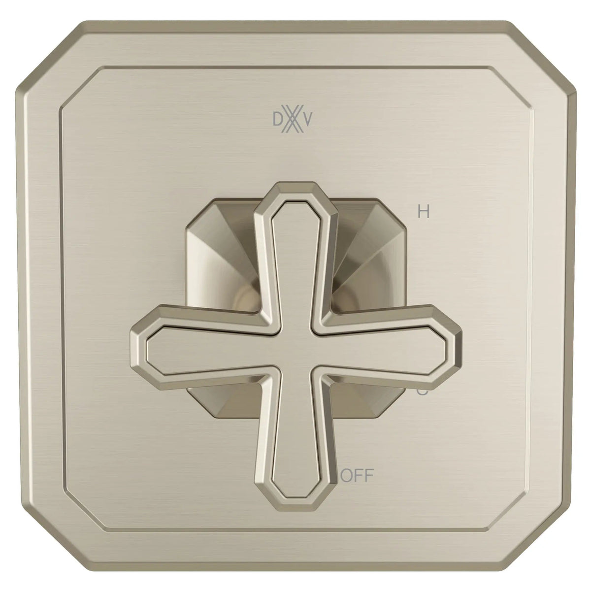 DXV Belshire Single Handle Pressure Balance Valve Trim Only with Cross Handle in Brushed Nickel (D35170520.144)